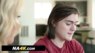 Hot MILF Rachael Cavalli gets dicked down by boyfriend's son