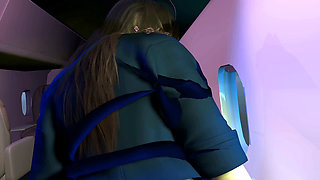 3D Super Horny Slut Fly Service Teasing the Big Dick Customer