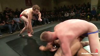 Tyler Saint and Blake Daniels Gangbang Sebastian Keys and Emanuel in Live Audience BDSM Tag Team Frenzy