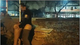 Girl Flashing Naked In The Street Fucking In Public Voyeurs And Caught By The Police With Naked Street