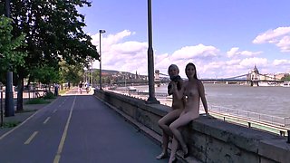 Blond teen outdoor blowjob