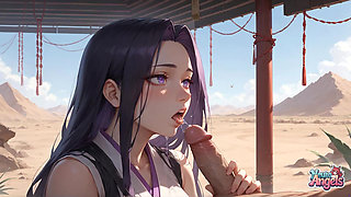 Purple-haired Goddess' Desert Milk Orgasm
