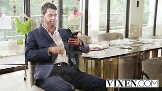 Vixen featuring Dan Damage and Madison Wilde's pussy licking trailer
