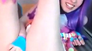 Fairy Cosplayer Pleasures Herself in Stockings On Webcam