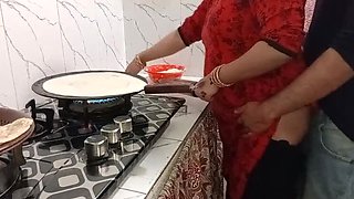 Desi Indian Step Mom Fucks Hard in Kitchen - QueenbeautyQB HD