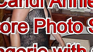 Candi Annie Photo Series Black Lingerie Facial