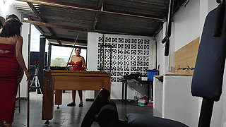 Playing Pool with the Stepsisters, Two Big Asses