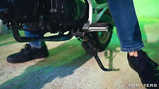 Cutie with big boobs Ava Koxxx rammed nicely in the cowgirl pose