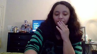 Emo teen Becka solo webcam masturbation