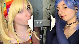 ASMR Twin Ear Licking Lesbian Edition