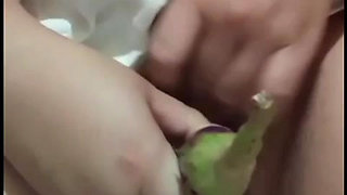 Playing Eggplant Pussy