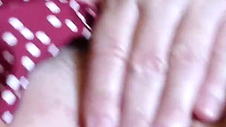 Sucking on a Sex Toy with Close up Dildo Fucking in Cute Dress