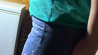 Sorry About My Boss - Shiny Jeans Cameltoe, Deep Blowjob and Wet Squirt Apology