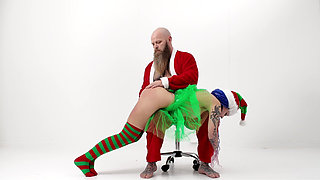 Naughty Christmas Spanking