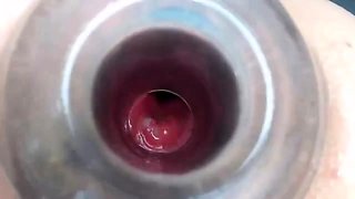 Kinky mature penetration huge tunnel dildo and other toys
