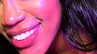 Two Sexy and Naughty Brunettes Inviting a Voyeur for a Threesome
