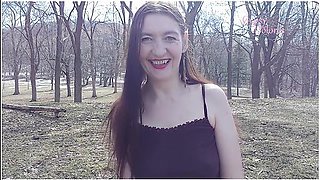 Smoking Fetish Outdoors With A Seductive Tease
