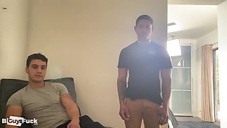 Nervous College Leon Gets Spicy Bi Threesome with Rachel Skye and Caleb Mills