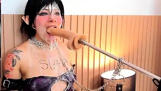 Stacked brunette goes solo toys and masturbation
