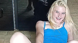 Hot Blonde 18 Year Old Babe Fucking Rc Car with Dildo