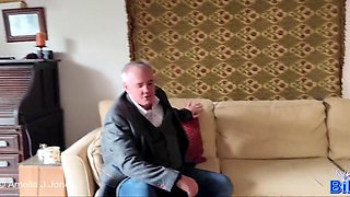 Naughty British Blonde Amelia Deep-Throats MattyFacial in Boss Role