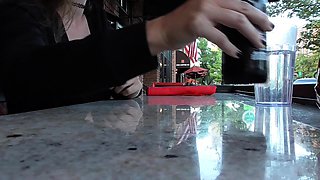 Shy Goth Exhibitionist - Dinner Date And Bookstore Flashing