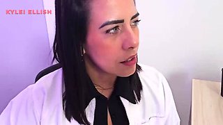 MILF Doctor Makes Patient Squirt Multiple Times - Lesbian Medical Exam with Big Booty Latina