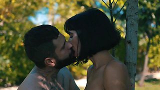 Sexy Euro Hottie Sucks & Fucks Hard Mexican Dick - Outdoor