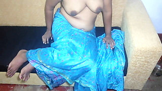 Desi Maid Dressed with Wire's Saree to Seduced