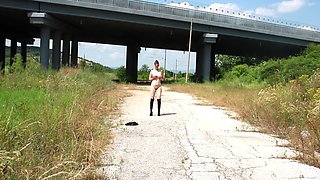 Slave Tih Is Punished To Walk