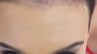 Stripper Brunette Austin Lynn POV Blowjob Deepthroat and Cum Swallow