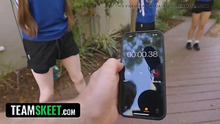 Foursome With Cute Bubble Butt Sluts Who Learn To Ride Cock To Be on the Team