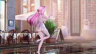 [mmd] Lingyuan - Comfortable Thing Milk Chain Tight Miniskirt White Silk Leg Rings