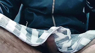 Enjoy morning bath and excercise with stepdaddy nude position