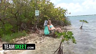 This chick sucks - crazy teenie sucks cock outdoor and gets gigantic cum in her face