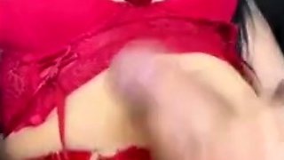 Hot trans babe loving playing with her boy toy