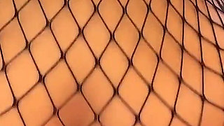 Young Blonde in a Fishnet Bodysuit Wanted Affection