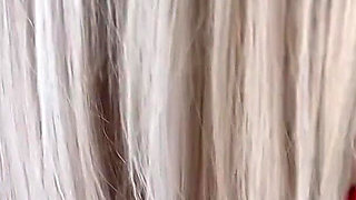 Blonde MILF Dildo Blowjob with Dirty Talk