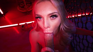 Blond babe Tiffany takes Mick's monster in HD