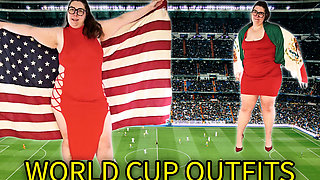 Tall Thick BBW Tries on World Cup Outfits
