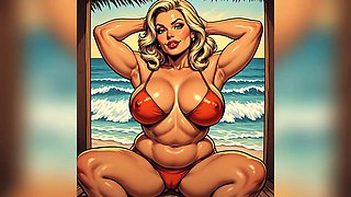 Chubby Cartoon Beach Babes