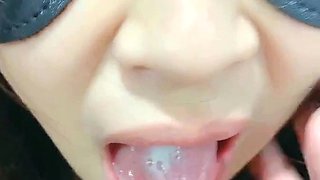 Blowjob cumshot whore gargles pov bukkake fetish cum