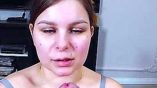 Hot Amateur Sucking Cock and Taking Cumshot Like a Pro