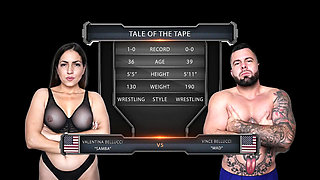 Valentina Bellucci Vs Vince Bellucci Mixed Wrestling