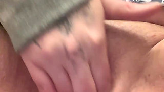 Naughty nurse squirts in public bathroom on break