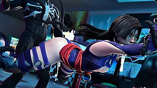 Psylocke Gets Pounded by Monster in Hardcore 3D Action