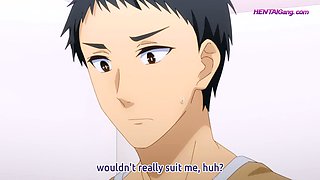 Anime MILF gets on all fours and begs for deep pounding