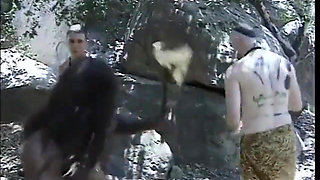 Hot black chick get white cock to rock her ass