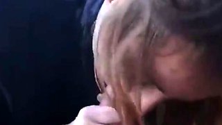Outdoor Blowjob with Cum-Swallowing Girl