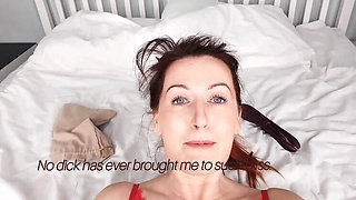 Horny Russian MILF GinnaGg Says No To Dick, Uses Vibrator On Hairy Pussy - Amateur Solo Masturbation
